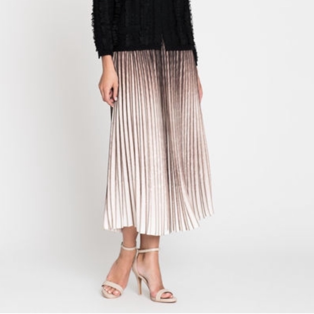 Pleated ombré skirt